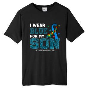 I Wear Blue For My Son Autism Awareness Month Tall Fusion ChromaSoft Performance T-Shirt