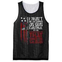 I Won't Be Lectured On Gun Control By An Administration Back Mesh Reversible Basketball Jersey Tank