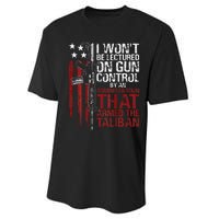 I Won't Be Lectured On Gun Control By An Administration Back Performance Sprint T-Shirt