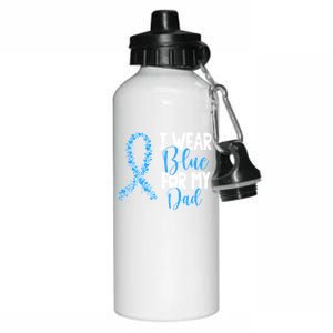 I Wear Blue For My Dad Colon Cancer Awareness Support Great Gift Aluminum Water Bottle