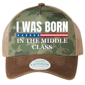 I Was Born In The Middle Class Trump 2024 Political Design Legacy Tie Dye Trucker Hat