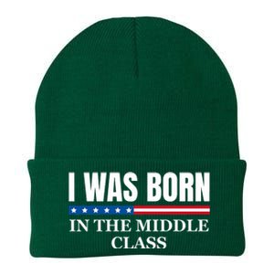 I Was Born In The Middle Class Trump 2024 Political Design Knit Cap Winter Beanie