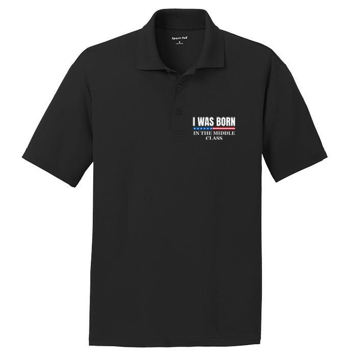 I Was Born In The Middle Class Trump 2024 Political Design PosiCharge RacerMesh Polo