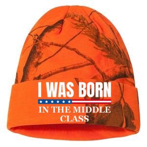 I Was Born In The Middle Class Trump 2024 Political Design Kati Licensed 12" Camo Beanie