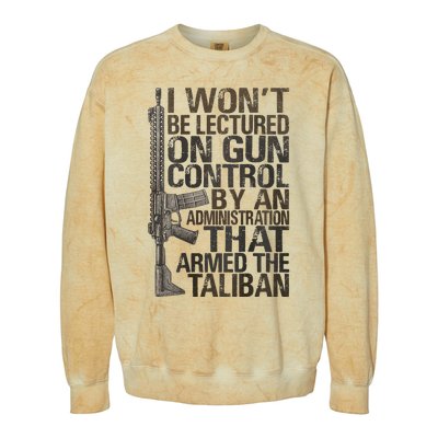 I Won't Be Lectured On Gun Control By An Administration Colorblast Crewneck Sweatshirt