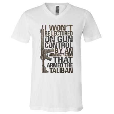 I Won't Be Lectured On Gun Control By An Administration V-Neck T-Shirt