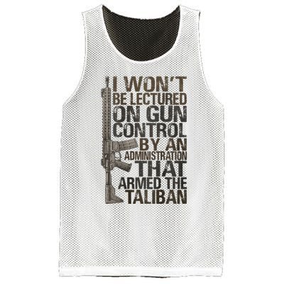 I Won't Be Lectured On Gun Control By An Administration Mesh Reversible Basketball Jersey Tank