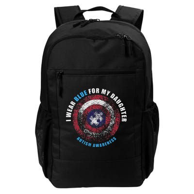I Wear Blue For My Daughter Autism Awareness For Mom & Dad  Backpack