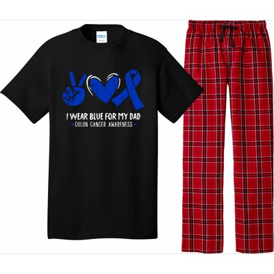 I Wear Blue For My Dad Colon Cancer Awareness Survivor Gift Pajama Set