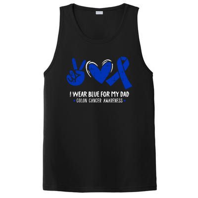 I Wear Blue For My Dad Colon Cancer Awareness Survivor Gift PosiCharge Competitor Tank