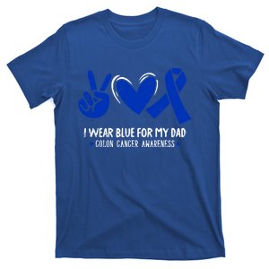 I Wear Blue For My Dad Colon Cancer Awareness Survivor Gift T-Shirt