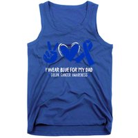 I Wear Blue For My Dad Colon Cancer Awareness Survivor Gift Tank Top