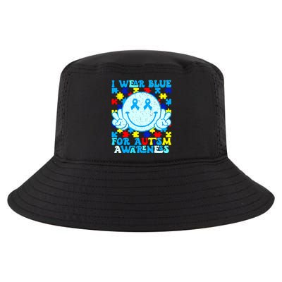 I Wear Blue For Autism Awareness Month Autism Cool Comfort Performance Bucket Hat