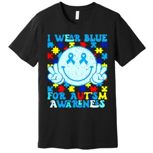 I Wear Blue For Autism Awareness Month Autism Premium T-Shirt