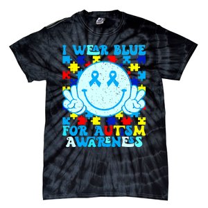 I Wear Blue For Autism Awareness Month Autism Tie-Dye T-Shirt