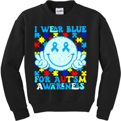 I Wear Blue For Autism Awareness Month Autism Kids Sweatshirt