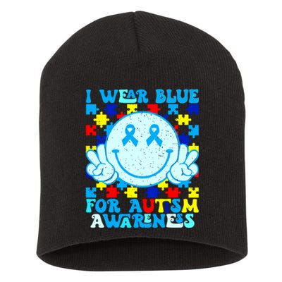 I Wear Blue For Autism Awareness Month Autism Short Acrylic Beanie