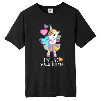 I Will Be Your Friend Unicorn Anti Bullying Back To School Gift Tall Fusion ChromaSoft Performance T-Shirt