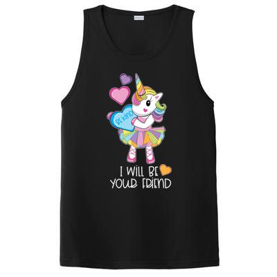 I Will Be Your Friend Unicorn Anti Bullying Back To School Gift PosiCharge Competitor Tank