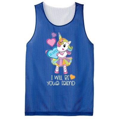 I Will Be Your Friend Unicorn Anti Bullying Back To School Gift Mesh Reversible Basketball Jersey Tank