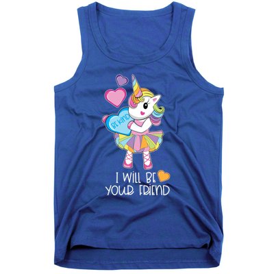 I Will Be Your Friend Unicorn Anti Bullying Back To School Gift Tank Top