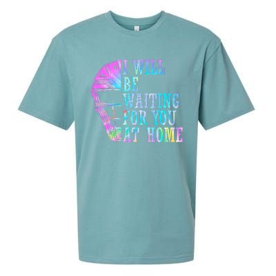 I Will Be Waiting For You At Home Softball Catcher Sueded Cloud Jersey T-Shirt