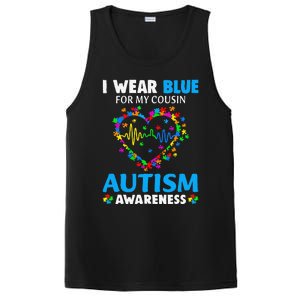 I Wear Blue For My Cousin Autism Awareness Day Mom Dad PosiCharge Competitor Tank