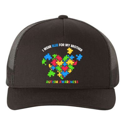 I Wear Blue For My Brother Family Matching Autism Awareness Yupoong Adult 5-Panel Trucker Hat