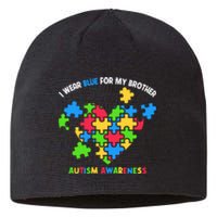 I Wear Blue For My Brother Family Matching Autism Awareness Sustainable Beanie