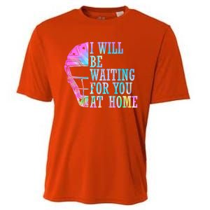 I Will Be Waiting For You At Home Softball Catcher Cute Gift Cooling Performance Crew T-Shirt