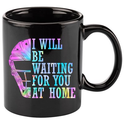 I Will Be Waiting For You At Home Softball Catcher Cute Gift 11oz C Handle Ceramic Mug