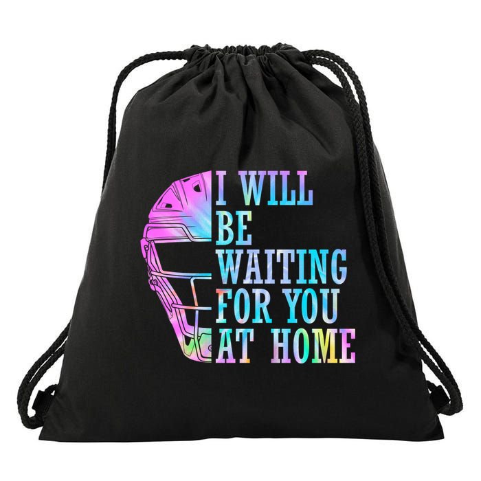 I Will Be Waiting For You At Home Softball Catcher Cute Gift Drawstring Bag