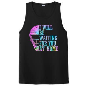 I Will Be Waiting For You At Home Softball Catcher Cute Gift PosiCharge Competitor Tank