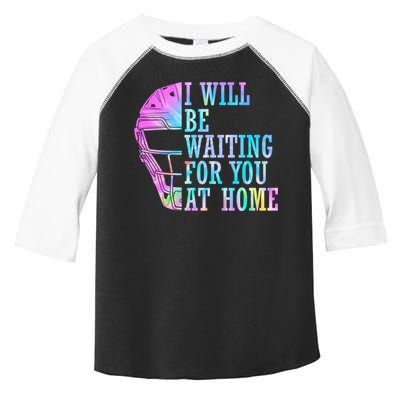 I Will Be Waiting For You At Home Softball Catcher Cute Gift Toddler Fine Jersey T-Shirt