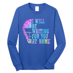 I Will Be Waiting For You At Home Softball Catcher Cute Gift Long Sleeve Shirt