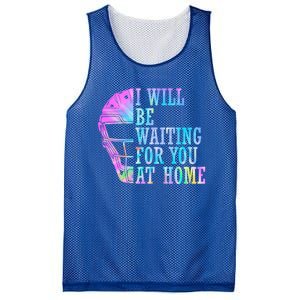 I Will Be Waiting For You At Home Softball Catcher Cute Gift Mesh Reversible Basketball Jersey Tank