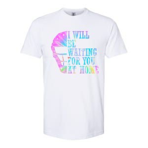 I Will Be Waiting For You At Home Softball Catcher Cute Gift Softstyle CVC T-Shirt