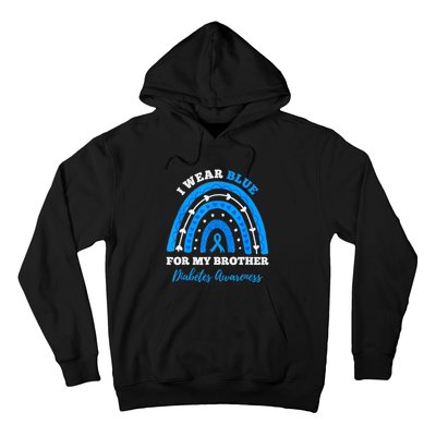 I Wear Blue For My Brother T1D Diabetes Awareness Month Hoodie