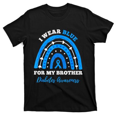 I Wear Blue For My Brother T1D Diabetes Awareness Month T-Shirt