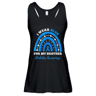 I Wear Blue For My Brother T1D Diabetes Awareness Month Ladies Essential Flowy Tank