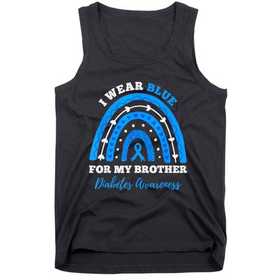 I Wear Blue For My Brother T1D Diabetes Awareness Month Tank Top