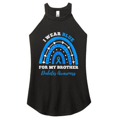 I Wear Blue For My Brother T1D Diabetes Awareness Month Women's Perfect Tri Rocker Tank