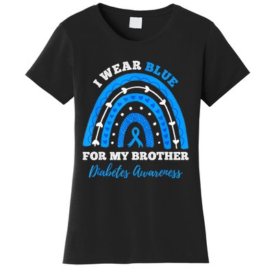 I Wear Blue For My Brother T1D Diabetes Awareness Month Women's T-Shirt