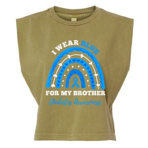 I Wear Blue For My Brother T1D Diabetes Awareness Month Garment-Dyed Women's Muscle Tee