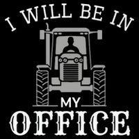 I Will Be In My Office Tractor Driver Farmer Dad Farming Stripe Pom Pom Beanie