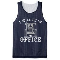 I Will Be In My Office Tractor Driver Farmer Dad Farming Mesh Reversible Basketball Jersey Tank