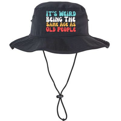 Its Weird Being The Same Age As Old People Retro Sarcastic Legacy Cool Fit Booney Bucket Hat