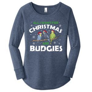 I Want Budgies For Christmas Cute Gift Women's Perfect Tri Tunic Long Sleeve Shirt