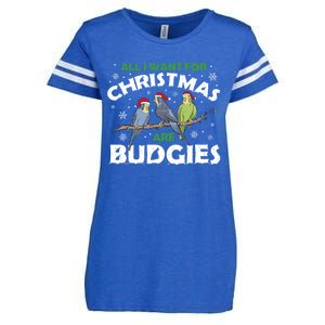 I Want Budgies For Christmas Cute Gift Enza Ladies Jersey Football T-Shirt