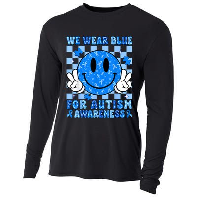 I Wear Blue For Autism Awareness Month Autism Cooling Performance Long Sleeve Crew